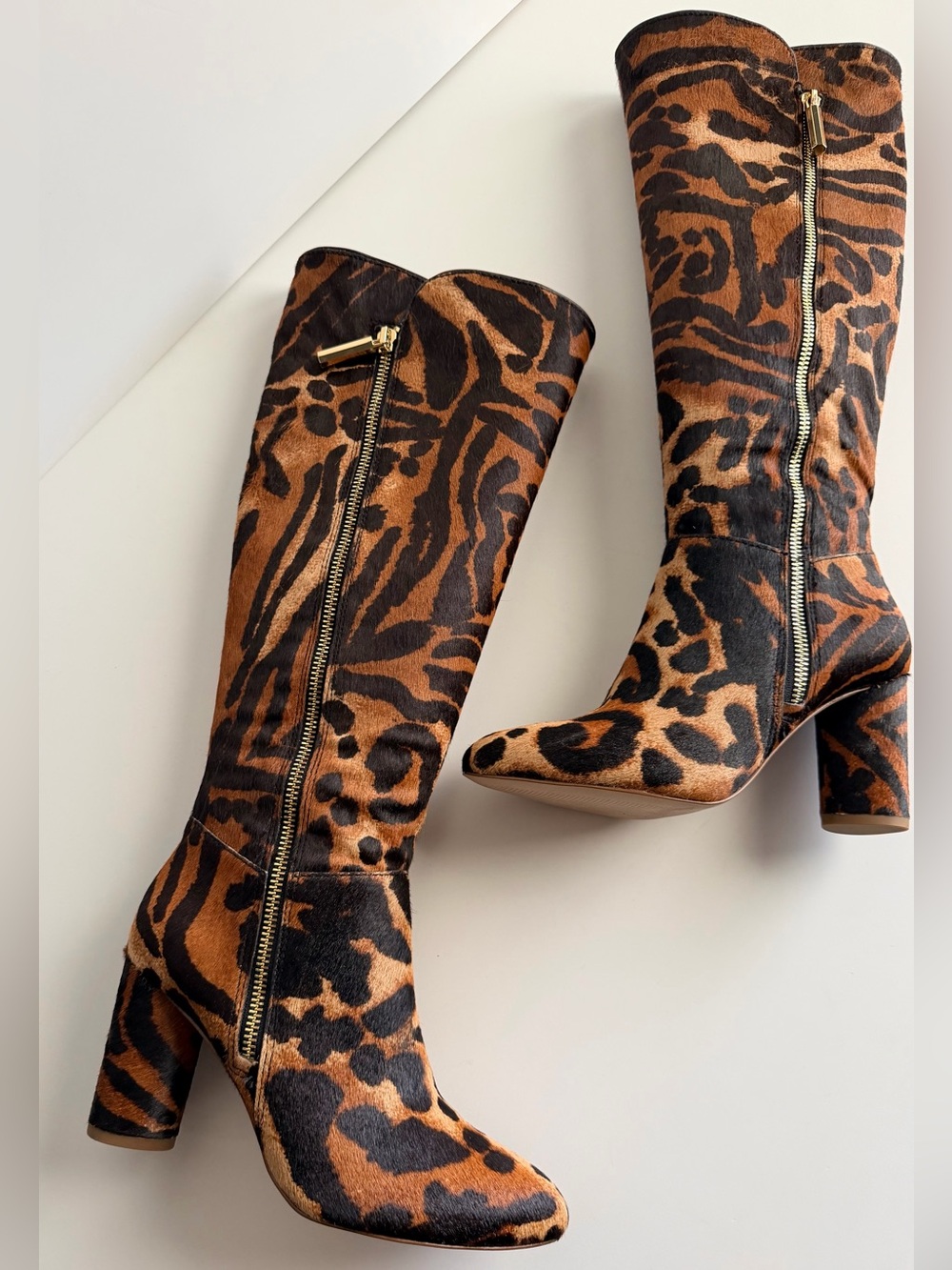 Louise et Cie Zenia Leopard Animal Print Knee High Boots size 6